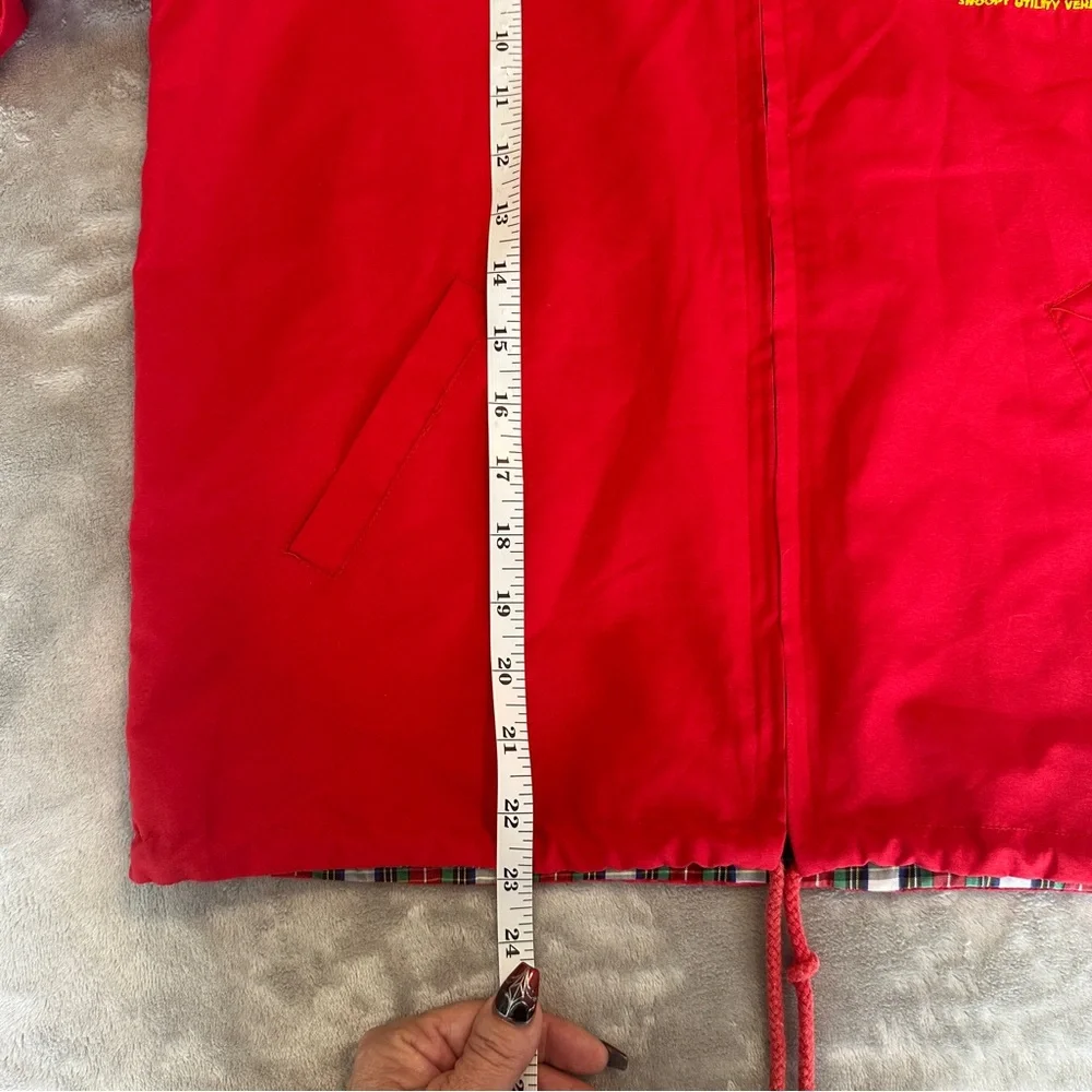 Snoopy Vintage Rare Utility Vehicle Jacket Red Kids Windbreaker‎ Peanuts 80s 90s